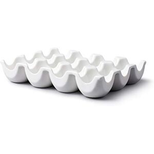 WM Bartleet & Sons Porcelain Egg Tray - 12 Hole White Egg Storage WM Bartleet & Sons Porcelain Egg Tray - 12 Hole White Egg Storage