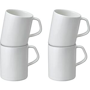 Denby White Porcelain Small Coffee Mug Set of 4-200ml Classic Simple Tea Mug Set for Home & Office Dishwasher Safe, Microwave Safe Chip Resistant Denby White Porcelain Small Coffee Mug Set of 4-200ml Classic Simple Tea Mug Set for Home & Office Dishwasher Safe, Microwave Safe Chip Resistant