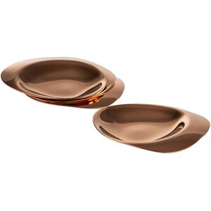 APS Pebbles 40792 Set of 4 Plates Stainless Steel PVD Coated 8.5 x 8 cm Height 1 cm Copper Look APS Pebbles 40792 Set of 4 Plates Stainless Steel PVD Coated 8.5 x 8 cm Height 1 cm Copper Look