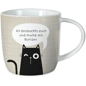 Grafik Werkstatt Grafik-Werkstatt Coffee Mug with Saying 300 ml Porcelain Mug with German Text Ich beobachte euch Grafik Werkstatt Grafik-Werkstatt Coffee Mug with Saying 300 ml Porcelain Mug with German Text Ich beobachte euch