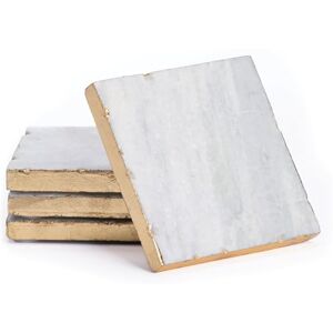 Thirstystone White Marble Coasters - Set of 4 Thirstystone White Marble Coasters - Set of 4