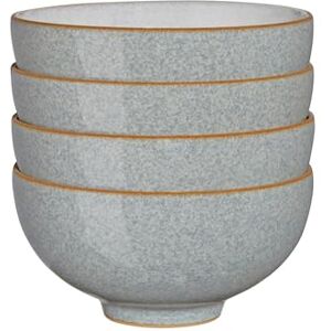 Denby Elements Light Grey Rice Bowls Set of 4 Dishwasher Microwave Safe Crockery 480ml 13cm Pale Grey, White Ceramic Stoneware Tableware Chip & Crack Resistant Soup Bowls Denby Elements Light Grey Rice Bowls Set of 4 Dishwasher Microwave Safe Crockery 480ml 13cm Pale Grey, White Ceramic Stoneware Tableware Chip & Crack Resistant Soup Bowls