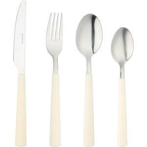 Grunwerg Bistro Cutlery, 16 Piece Set, 18/0 Stainless Steel, Rounded Handle, White Grunwerg Bistro Cutlery, 16 Piece Set, 18/0 Stainless Steel, Rounded Handle, White