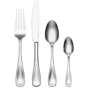 Oneida Voss 24 Piece Cutlery Set Stainless Steel Cutlery Set for 6, Heavy Weight & Mirror Finish, Rust Resistant & Dishwasher Safe Flatware, Silver Oneida Voss 24 Piece Cutlery Set Stainless Steel Cutlery Set for 6, Heavy Weight & Mirror Finish, Rust Resistant & Dishwasher Safe Flatware, Silver