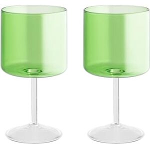 H&H Daylight Set of 2 Borosilicate Glass Goblets, Green, 23 cl H&H Daylight Set of 2 Borosilicate Glass Goblets, Green, 23 cl