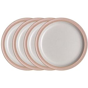 Denby Elements Sorbet Pink Dinner Plates Set of 4 Dishwasher Microwave Safe Crockery 26.5cm Pale Pink, White Ceramic Stoneware Tableware Chip & Crack Resistant Large Plates Denby Elements Sorbet Pink Dinner Plates Set of 4 Dishwasher Microwave Safe Crockery 26.5cm Pale Pink, White Ceramic Stoneware Tableware Chip & Crack Resistant Large Plates