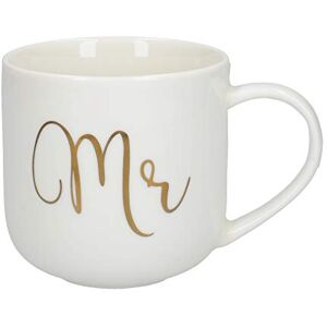 Creative Labs Ava & I 'Mr' Novelty Mug with Gold Detailing, Ceramic, White, 450 ml Creative Labs Ava & I 'Mr' Novelty Mug with Gold Detailing, Ceramic, White, 450 ml