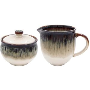 Lesser & Pavey Reactive Glaze Sugar & Cream Set Milk Jug and Sugar Bowl Set Perfect for Breakfast or Tea Time Milk and Sugar Set for All Type of Kitchens Elements Lesser & Pavey Reactive Glaze Sugar & Cream Set Milk Jug and Sugar Bowl Set Perfect for Breakfast or Tea Time Milk and Sugar Set for All Type of Kitchens Elements
