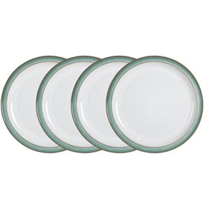 Denby Regency Green Dinner Plates Set of 4 Dishwasher Microwave Safe Crockery 26.5cm Green, White Ceramic Stoneware Tableware Chip & Crack Resistant Large Plates Denby Regency Green Dinner Plates Set of 4 Dishwasher Microwave Safe Crockery 26.5cm Green, White Ceramic Stoneware Tableware Chip & Crack Resistant Large Plates