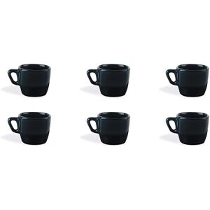 Excelsa Eclipse Set of 6 Black Coffee Cups, Stoneware Ceramic, 70 ml Capacity Excelsa Eclipse Set of 6 Black Coffee Cups, Stoneware Ceramic, 70 ml Capacity