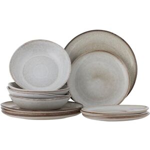 Bloomingville Sandrine Crockery Set, Natural, Stoneware, T:T28.5x/T:T22xH2/B:D22xH5cm, 5, Set of 4x3 Pieces, 450 ml Bloomingville Sandrine Crockery Set, Natural, Stoneware, T:T28.5x/T:T22xH2/B:D22xH5cm, 5, Set of 4x3 Pieces, 450 ml