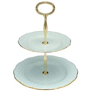 Royal Albert Modern Vintage POLROS25866 Two Tier Cake Stand Polka Rose, Fine Bone China Royal Albert Modern Vintage POLROS25866 Two Tier Cake Stand Polka Rose, Fine Bone China
