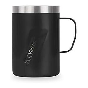 EcoVessel Transit-12oz/355ml Triple Insulated Stainless Steel Hot or Cold Drinking Bottle , Black Shadow, 12oz EcoVessel Transit-12oz/355ml Triple Insulated Stainless Steel Hot or Cold Drinking Bottle , Black Shadow, 12oz