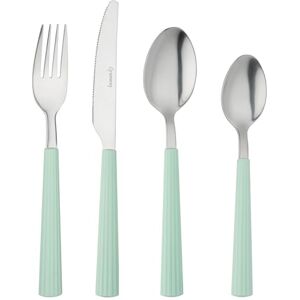 Grunwerg Bistro Cutlery, 16 Piece Set, 18/0 Stainless Steel, Striped Handle, Blue Grunwerg Bistro Cutlery, 16 Piece Set, 18/0 Stainless Steel, Striped Handle, Blue