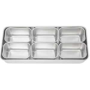 Clover Kitchenware Japanese Yakumi Pan Condiment Holder 3 Small Insert, 145x330x60 mm Clover Kitchenware Japanese Yakumi Pan Condiment Holder 3 Small Insert, 145x330x60 mm