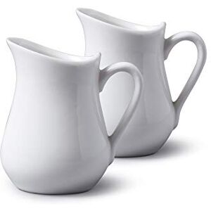 WM Bartleet & Sons 1750 Wm Bartleet & Sons TSET17 , Set of 2 Porcelain Traditional Bellied Creamer Jug 80 ml, 0.64 fl.oz White WM Bartleet & Sons 1750 Wm Bartleet & Sons TSET17 , Set of 2 Porcelain Traditional Bellied Creamer Jug 80 ml, 0.64 fl.oz White