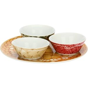 THUN AbbracciAMI Porcelain Aperitif Plate Set with Bowls THUN AbbracciAMI Porcelain Aperitif Plate Set with Bowls