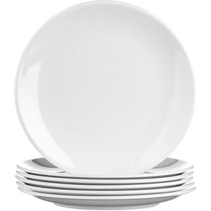 SECO 9"/23cm Round Melamine Plates, Pack of 6 Durable, Scratch-Resistant & Lightweight Reusable Dinner Plates White SECO 9"/23cm Round Melamine Plates, Pack of 6 Durable, Scratch-Resistant & Lightweight Reusable Dinner Plates White