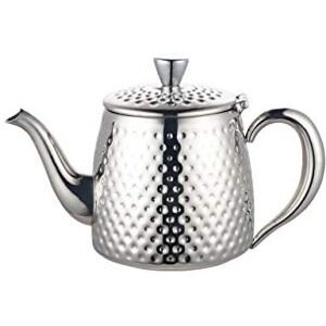 Café Olé SDT-018 Sandringham Teapot, 18oz (500ml) Mirror Polished 18/10 Stainless Steel with Hammered Finish Café Olé SDT-018 Sandringham Teapot, 18oz (500ml) Mirror Polished 18/10 Stainless Steel with Hammered Finish