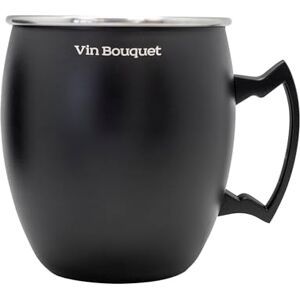 VB VIN BOUQUET FIK 1470 450ml Black Cocktail Mug, Moscow Mule Style, Stainless Steel, Sturdy and Elegant, Ideal for Cocktails and Cold Drinks VB VIN BOUQUET FIK 1470 450ml Black Cocktail Mug, Moscow Mule Style, Stainless Steel, Sturdy and Elegant, Ideal for Cocktails and Cold Drinks
