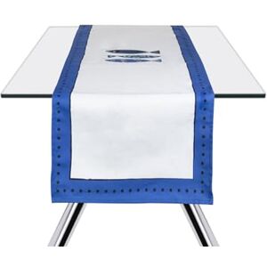 Excelsa Ocean Table Runner, Cotton, White and Blue, 45x140 Excelsa Ocean Table Runner, Cotton, White and Blue, 45x140