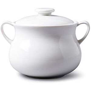 WM Bartleet & Sons 1750 T411 Traditional Porcelain Lidded Individual French Onion Soup and Stew Bowl with Handles 500ml – White WM Bartleet & Sons 1750 T411 Traditional Porcelain Lidded Individual French Onion Soup and Stew Bowl with Handles 500ml – White