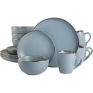 Gibson Home Rockaway Round Stoneware Dinnerware Set - Service for 4 Gibson Home Rockaway Round Stoneware Dinnerware Set - Service for 4