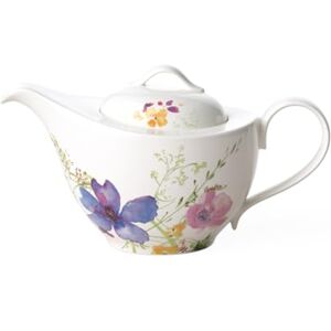 Villeroy & Boch Mariefleur Basic Teapot, 1.2 Litre, Premium Porcelain, White/Multicoloured Villeroy & Boch Mariefleur Basic Teapot, 1.2 Litre, Premium Porcelain, White/Multicoloured