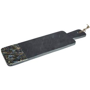 Premier Housewares Marble Serving Tray, Large, Black Slate Paua Shell Premier Housewares Marble Serving Tray, Large, Black Slate Paua Shell