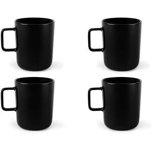 Excelsa Nordic Set of 4 Black Stoneware Ceramic Mugs, Capacity 320 ml Excelsa Nordic Set of 4 Black Stoneware Ceramic Mugs, Capacity 320 ml