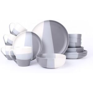 Royalford 16 Piece Stoneware Dinnerware Set Microwave, Dishwasher & Freezer Safe Durable Crockery Set Includes Dinner & Dessert Plates Cereal Bowl & Mugs Kitchen Dinner Set for 4 People Cloud Grey Royalford 16 Piece Stoneware Dinnerware Set Microwave, Dishwasher & Freezer Safe Durable Crockery Set Includes Dinner & Dessert Plates Cereal Bowl & Mugs Kitchen Dinner Set for 4 People Cloud Grey