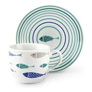 Excelsa North Sea Set of 6 Coffee Cups with Saucers Porcelain Excelsa North Sea Set of 6 Coffee Cups with Saucers Porcelain