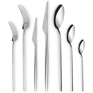KARACA Look 84-Piece Cutlery Set for 12 People 316+ Stainless Steel, Dinnerware Tableware Silverware Service, Includes Fork, Spoon, Knife, Dessert Fork,Teaspoon, Mirror Polished, Silver KARACA Look 84-Piece Cutlery Set for 12 People 316+ Stainless Steel, Dinnerware Tableware Silverware Service, Includes Fork, Spoon, Knife, Dessert Fork,Teaspoon, Mirror Polished, Silver