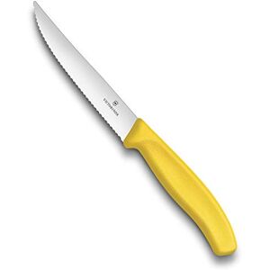Victorinox Swiss Classic, Steak and Pizza Knife, Extra Sharp Blade, Wavy Edge, 12 cm, Stainless Steel, Yellow Victorinox Swiss Classic, Steak and Pizza Knife, Extra Sharp Blade, Wavy Edge, 12 cm, Stainless Steel, Yellow