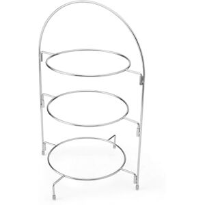 Artesa Artesà 3 Tier Afternoon Tea Cake Serving Stand, Silver Serving Platter to Display Cakes, Sandwiches or Appetisers, 29cm x 19.5cm x 43cm Artesa Artesà 3 Tier Afternoon Tea Cake Serving Stand, Silver Serving Platter to Display Cakes, Sandwiches or Appetisers, 29cm x 19.5cm x 43cm
