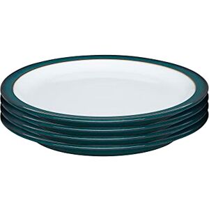 Denby Greenwich Small Plates Set of 4 Green, White Dishwasher, Oven, Microwave Safe Crockery 17.5cm Ceramic Stoneware Tableware Side Plates Chip & Crack Resistant Denby Greenwich Small Plates Set of 4 Green, White Dishwasher, Oven, Microwave Safe Crockery 17.5cm Ceramic Stoneware Tableware Side Plates Chip & Crack Resistant