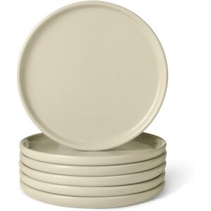 Amazon Basics Glazed Stoneware Dinner Plates, 6-Piece Set, Microwave and Dishwasher-Safe, 26.67cm, Ivory Amazon Basics Glazed Stoneware Dinner Plates, 6-Piece Set, Microwave and Dishwasher-Safe, 26.67cm, Ivory