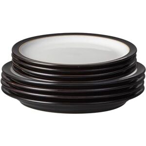 Denby Elements Dinner & Lunch Plate 8 Piece Set Black Glaze, Dishwasher Safe 4 x Medium & Large Plates Microwave & Oven Proof Stoneware Lunch & Dinner Dishes Chip Resistant for Everyday Use Denby Elements Dinner & Lunch Plate 8 Piece Set Black Glaze, Dishwasher Safe 4 x Medium & Large Plates Microwave & Oven Proof Stoneware Lunch & Dinner Dishes Chip Resistant for Everyday Use