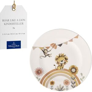 Villeroy & Boch Boho Kids Roar Like a Lion Children's Plate, Porcelain Plate in Boho Style, Children's Tableware Plate, 21.5 cm Ø, Dishwasher Safe, Microwave Safe, Multicolored, 14-8673-2640 Villeroy & Boch Boho Kids Roar Like a Lion Children's Plate, Porcelain Plate in Boho Style, Children's Tableware Plate, 21.5 cm Ø, Dishwasher Safe, Microwave Safe, Multicolored, 14-8673-2640