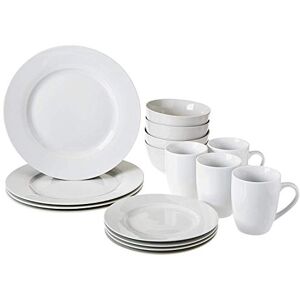Amazon Basics White Dinnerware Set - 18pcs for 6 People Amazon Basics White Dinnerware Set - 18pcs for 6 People