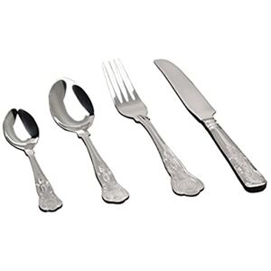 Genware TES-KG 18/0 Stainless Steel Kings Pattern Teaspoon, Pack of 12 Genware TES-KG 18/0 Stainless Steel Kings Pattern Teaspoon, Pack of 12