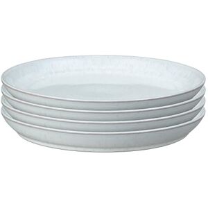 Denby White Speckle Set of 4 Coupe Dinner Plates Dishwasher & Microwave Safe Crockery Soft Textured Glaze Effect Ceramic Stoneware Dinner Plates Chip & Crack Resistant L26xW26xH3 Denby White Speckle Set of 4 Coupe Dinner Plates Dishwasher & Microwave Safe Crockery Soft Textured Glaze Effect Ceramic Stoneware Dinner Plates Chip & Crack Resistant L26xW26xH3