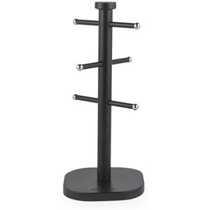 Salter Kuro Mug Tree – Carbon Steel Cup Holder for Kitchen Countertop Tabletop, 6 Branch Display Stand for Coffee Mugs/Tea Cups, Freestanding Sturdy Steel Storage Rack, Black Salter Kuro Mug Tree – Carbon Steel Cup Holder for Kitchen Countertop Tabletop, 6 Branch Display Stand for Coffee Mugs/Tea Cups, Freestanding Sturdy Steel Storage Rack, Black