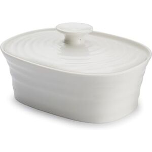 Portmeirion x Sophie Conran Porcelain Butter Dish with Lid White Ceramic Butter Dish with Handle, Great Gift for Farmhouse and Kitchen Lovers Portmeirion x Sophie Conran Porcelain Butter Dish with Lid White Ceramic Butter Dish with Handle, Great Gift for Farmhouse and Kitchen Lovers
