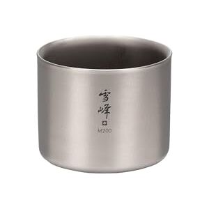 Snow Peak Double Wall Titanium Stacking Mug M200, Grey, Ultralight Japanese Titanium Mug for Camping & Outdoors Snow Peak Double Wall Titanium Stacking Mug M200, Grey, Ultralight Japanese Titanium Mug for Camping & Outdoors