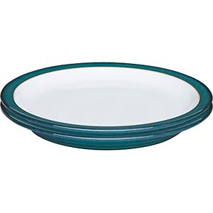 Denby Greenwich Dinner Plates Set of 2 Dishwasher Microwave Safe Crockery 26.5cm Glazed Green, White Ceramic Stoneware Tableware Chip & Crack Resistant Denby Greenwich Dinner Plates Set of 2 Dishwasher Microwave Safe Crockery 26.5cm Glazed Green, White Ceramic Stoneware Tableware Chip & Crack Resistant