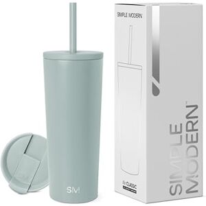 Simple Modern Insulated Tumbler with Lid and Straw Iced Coffee Cup Reusable Stainless Steel Water Bottle Travel Mug Gifts for Women Men Her Him Classic Collection 710ml Sea Glass Sage Simple Modern Insulated Tumbler with Lid and Straw Iced Coffee Cup Reusable Stainless Steel Water Bottle Travel Mug Gifts for Women Men Her Him Classic Collection 710ml Sea Glass Sage