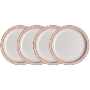 Denby Elements Sorbet Pink Small Plates Set of 4 Dishwasher Microwave Safe Crockery 17.5cm Pale Pink, White Ceramic Stoneware Tableware Side Plates Chip & Crack Resistant Denby Elements Sorbet Pink Small Plates Set of 4 Dishwasher Microwave Safe Crockery 17.5cm Pale Pink, White Ceramic Stoneware Tableware Side Plates Chip & Crack Resistant