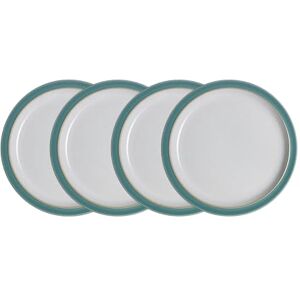 Denby Elements Medium Fern Green Plates Set of 4 Dishwasher Microwave Safe Crockery 22cm Green, White Ceramic Stoneware Tableware Chip & Crack Resistant Lunch Plates Denby Elements Medium Fern Green Plates Set of 4 Dishwasher Microwave Safe Crockery 22cm Green, White Ceramic Stoneware Tableware Chip & Crack Resistant Lunch Plates