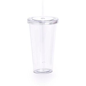 eBuyGB Smoothie Tumbler with Straw, Transparent, 680 ml eBuyGB Smoothie Tumbler with Straw, Transparent, 680 ml